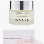 WYLYS The NIghtly Nourish Set  Nightinol Cream with Rose Quartz Spatula Facial Tool