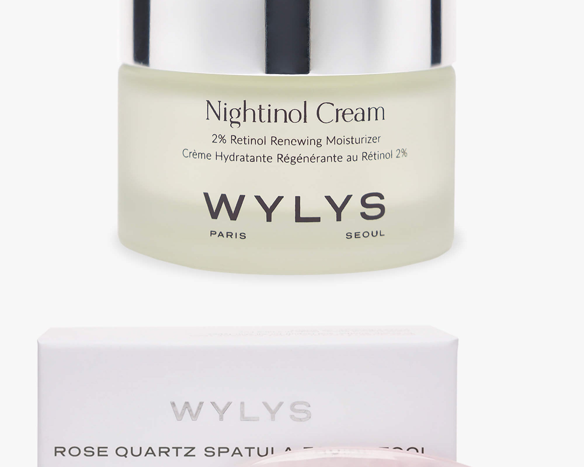 WYLYS The NIghtly Nourish Set  Nightinol Cream with Rose Quartz Spatula Facial Tool