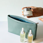 WYLYS Sage Verte Makeup Bag Soft Vegan Leather Water-resistant