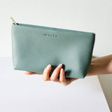 WYLYS Sage Verte Makeup Bag Soft Vegan Leather Water-resistant