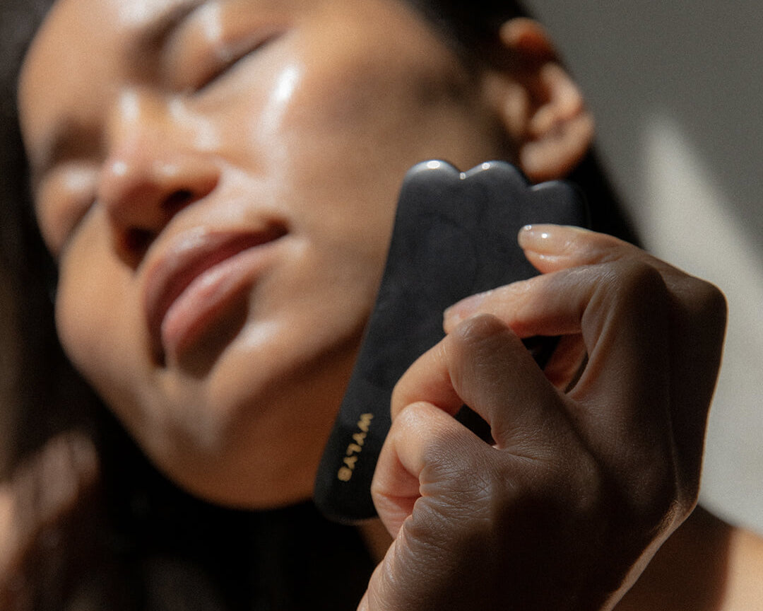 WYLYS Black Obsidian Gua Sha on Face