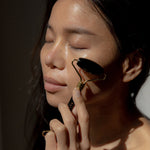 WYLYS Black Obsidian Face Roller on Face