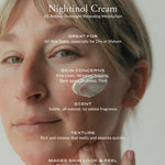 Wylys Nightinol Cream 2% Retinol Complex Nighttime Repair Cream Texture on face When You Love Your Skin Made in France