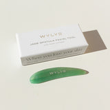WYLYS Jade & Rose Quartz Spatula Facial Tool Facial Tool to Scoop, Soothe, and Depuff 100% Natural Stone