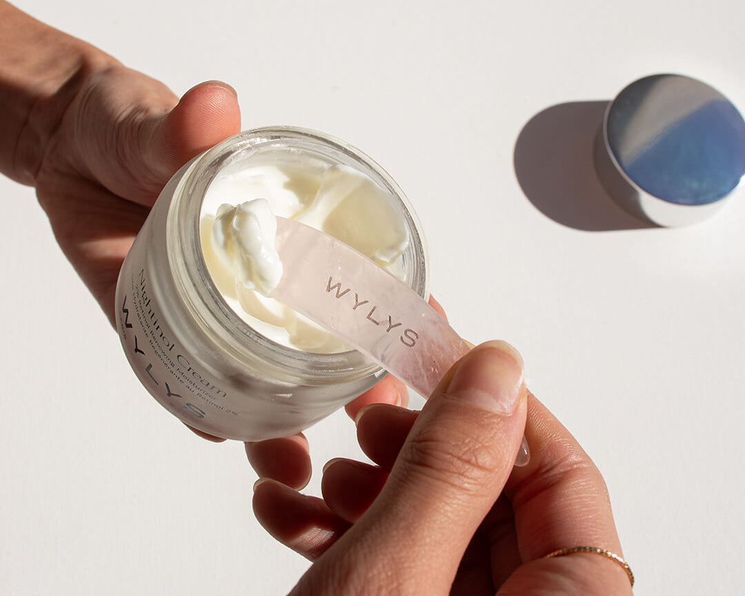 WYLYS Nightinol Cream with Rose Quartz Spatula Facial Tool