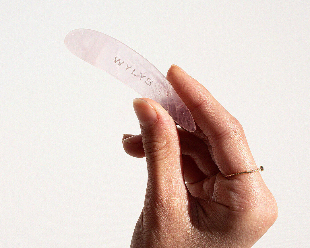 Wylys Rose Quartz Spatula in Hand When You Love Your Skin
