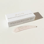 WYLYS Rose Quartz Spatula Facial Tool Facial Tool to Scoop, Soothe, and Depuff 100% Natural Stone