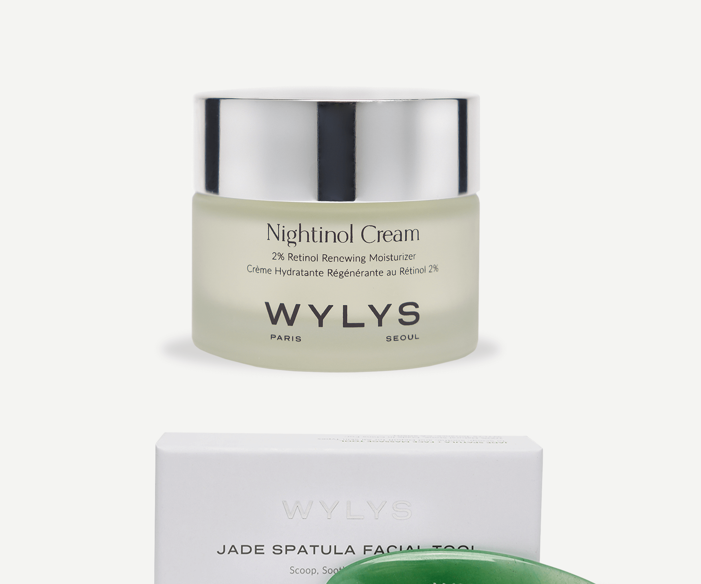WYLYS Nightinol Cream with Jade Spatula Facial Tool