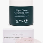 WYLYS Phyto Green Cleansing Balm and Rose Quartz Spatula Facial Tool Set