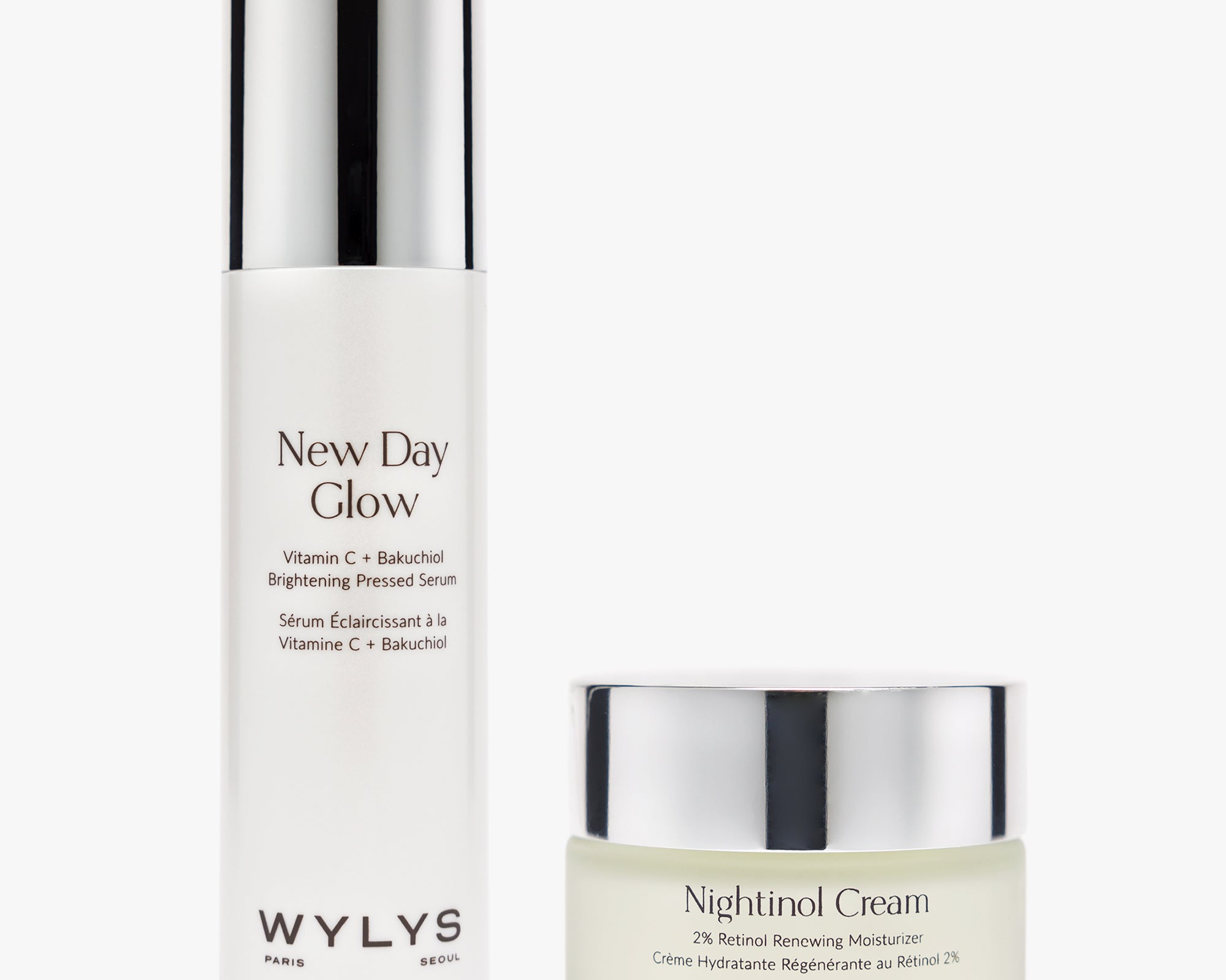 WYLYS The Restore + Renew Set Nightinol Cream + New Day Glow When You Love Your Skin Made in France Luxury Skincare Duo