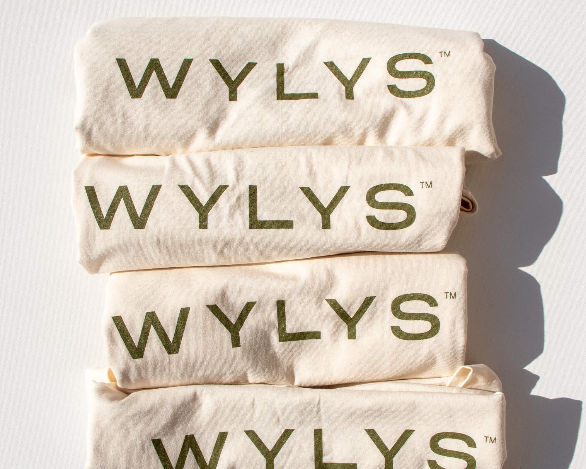 WYLYS T Shirt 100% unbleached undyed cotton 