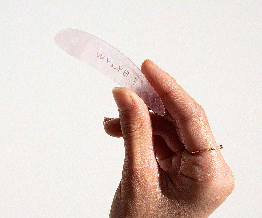 WYLYS Rose Quartz Spatula Facial Tool Facial Tool to Scoop, Soothe, and Depuff 100% Natural Stone